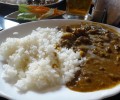 本格的なカレーライスです。ご飯が日本のお米を使用。