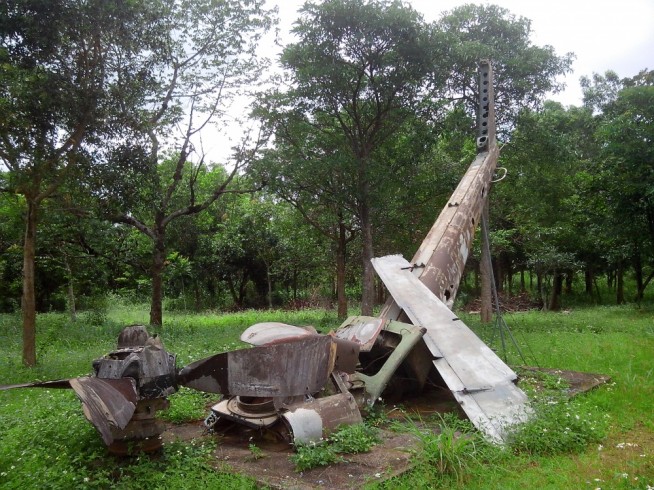 墜落したまま保存されている戦闘機